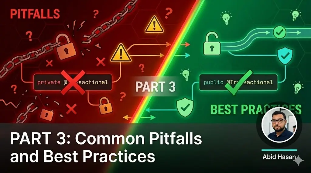 Spring Transactions Part 3: Common Pitfalls and Best Practices